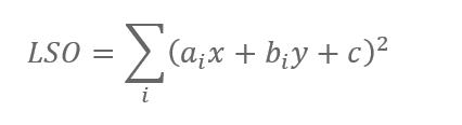 Least squares objective equation