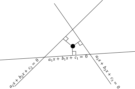 Line intersection optimization diagram