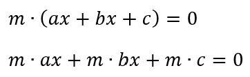 Scaled line distance equation